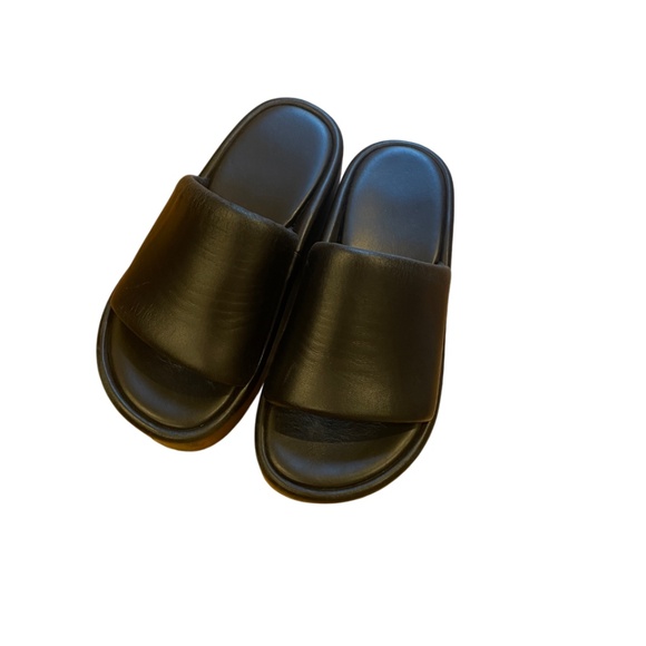 Worn twice pristine black Balenciaga Rise platform slide sandal 37 7 - Picture 2 of 8